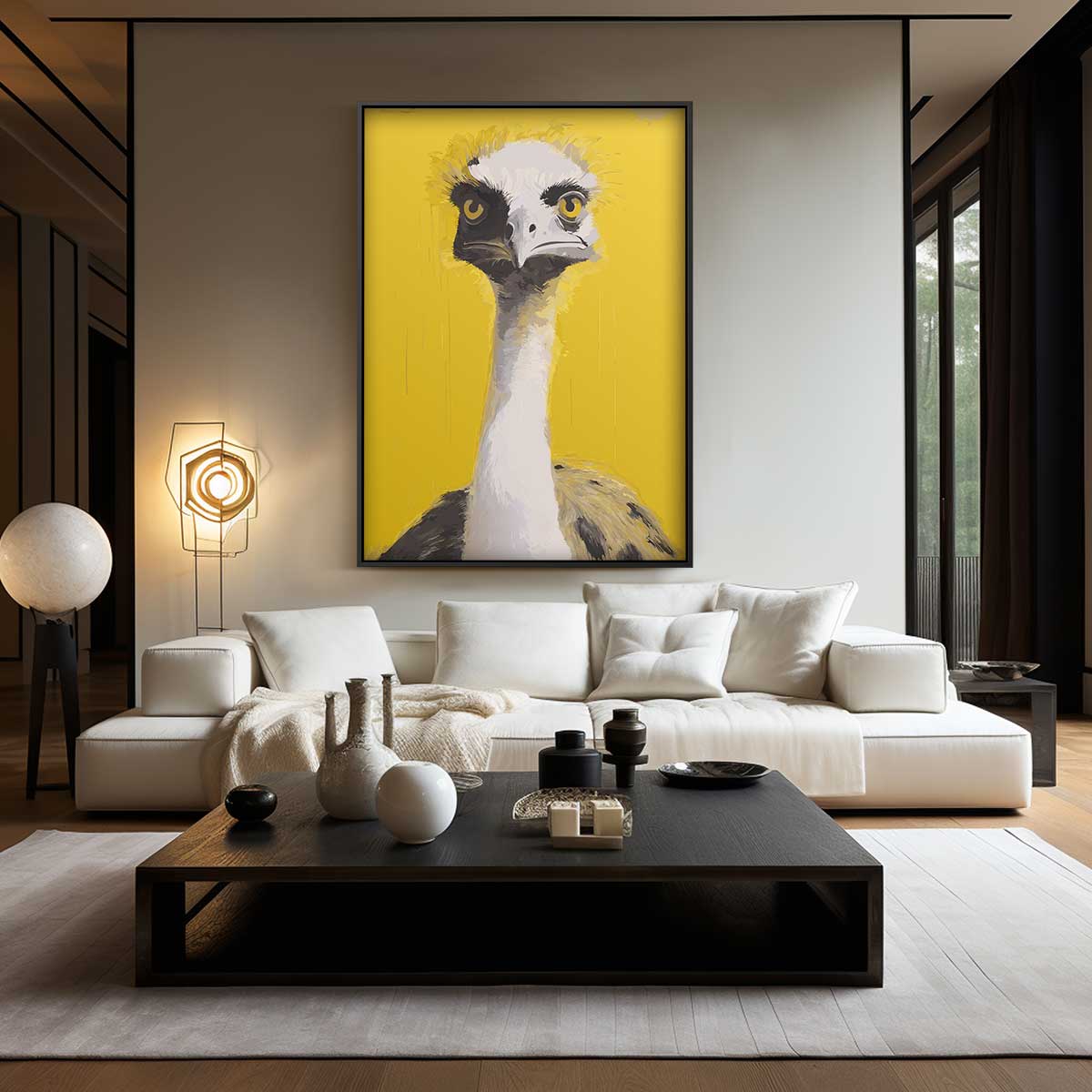 Struisvogel Portret Kunstwerk