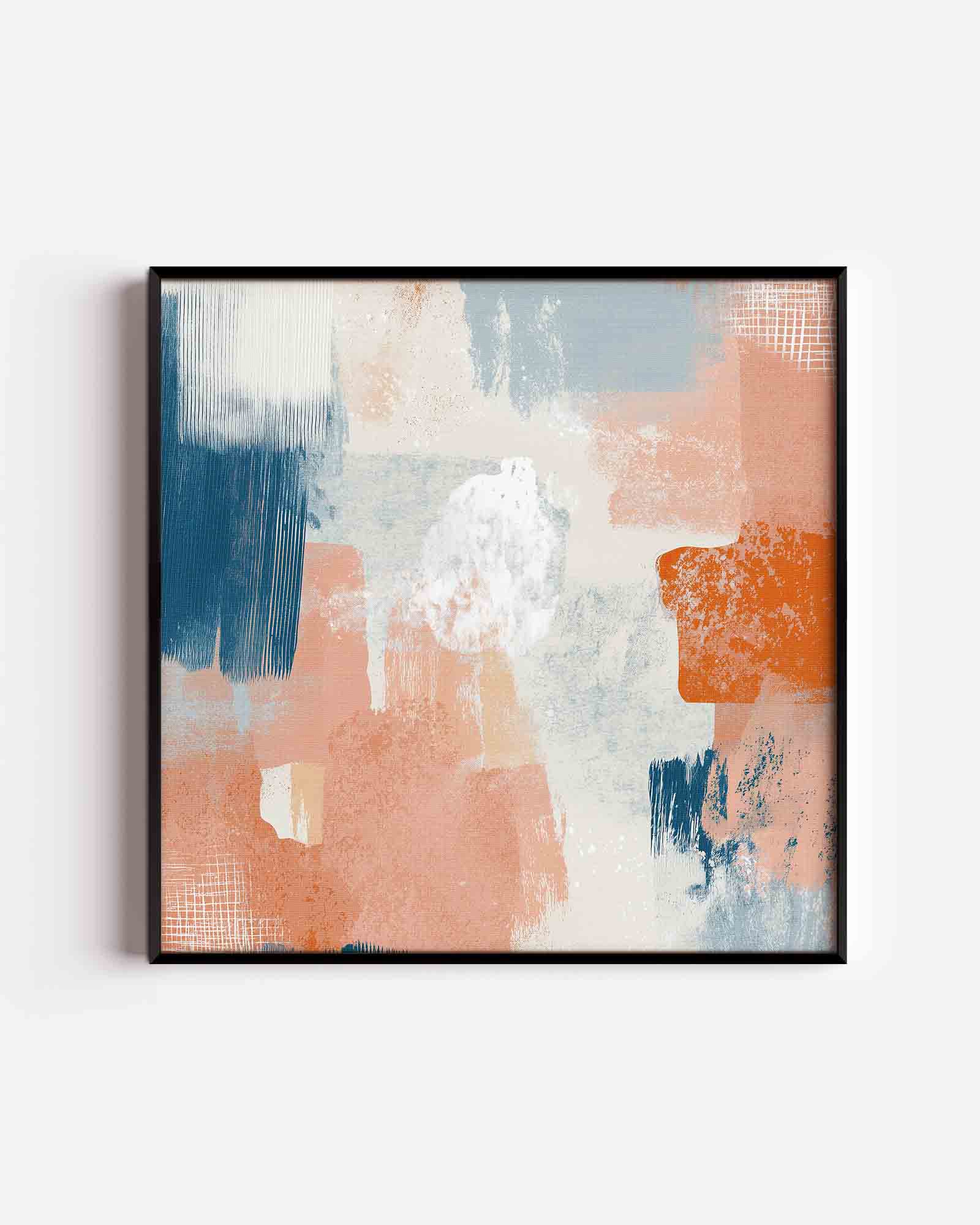 Abstracte penseelstreken Poster