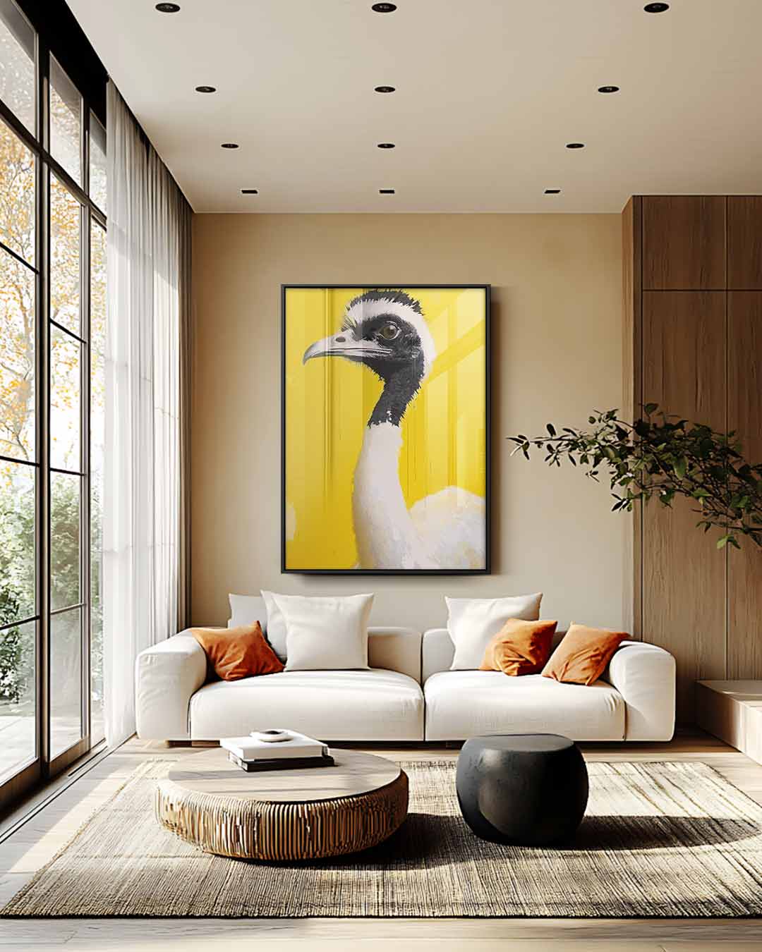 Portret in Geel Kunstwerk