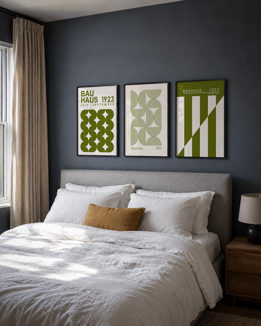 Groene vormritme Posterset