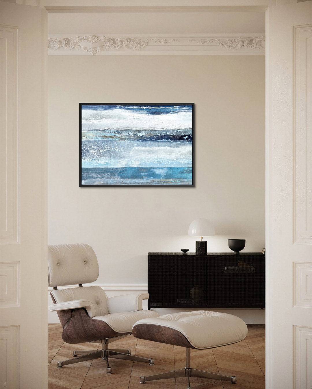 Luchtige blauwe horizont Kunstwerk