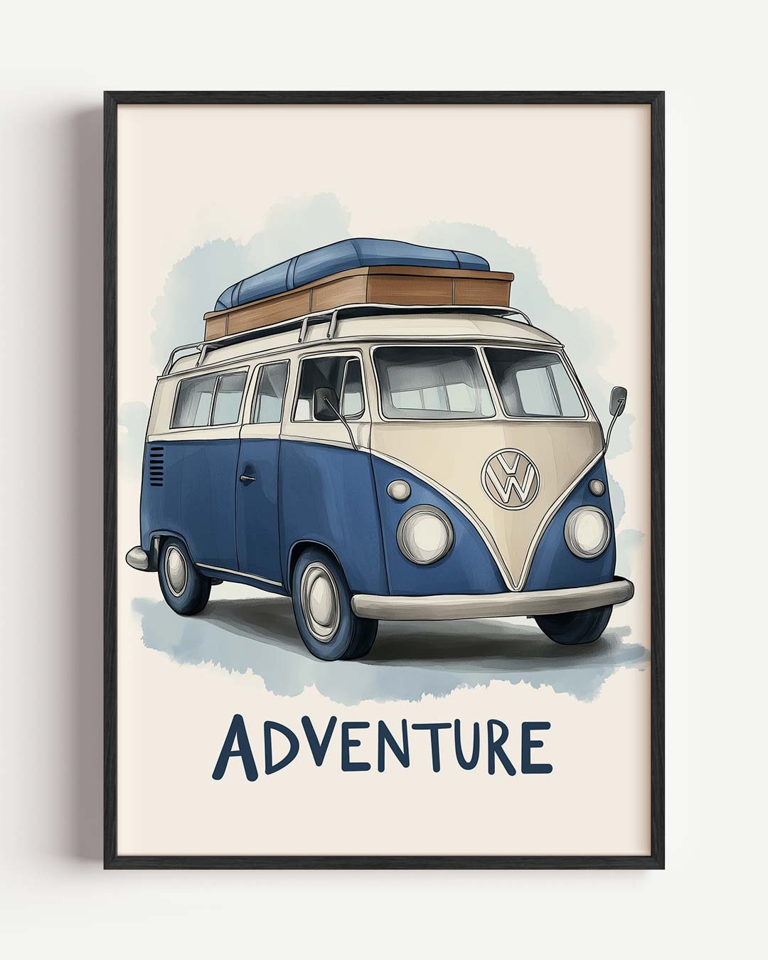 Retro Camper Avontuur Poster-WallArtistic