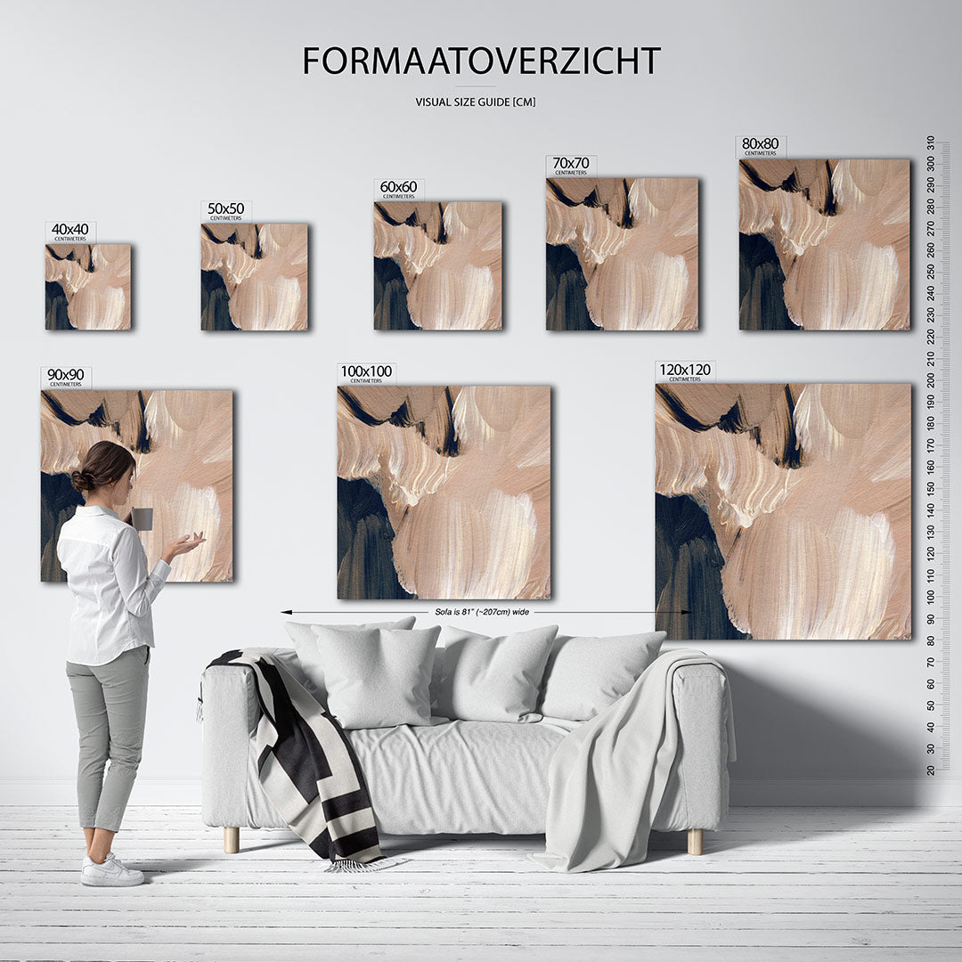 Organische penseelstreken Kunstwerk