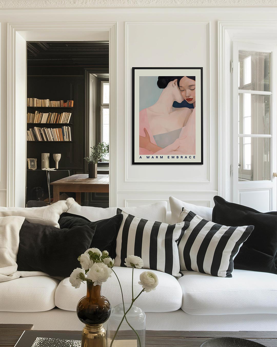 Intieme omhelzing Kunstwerk