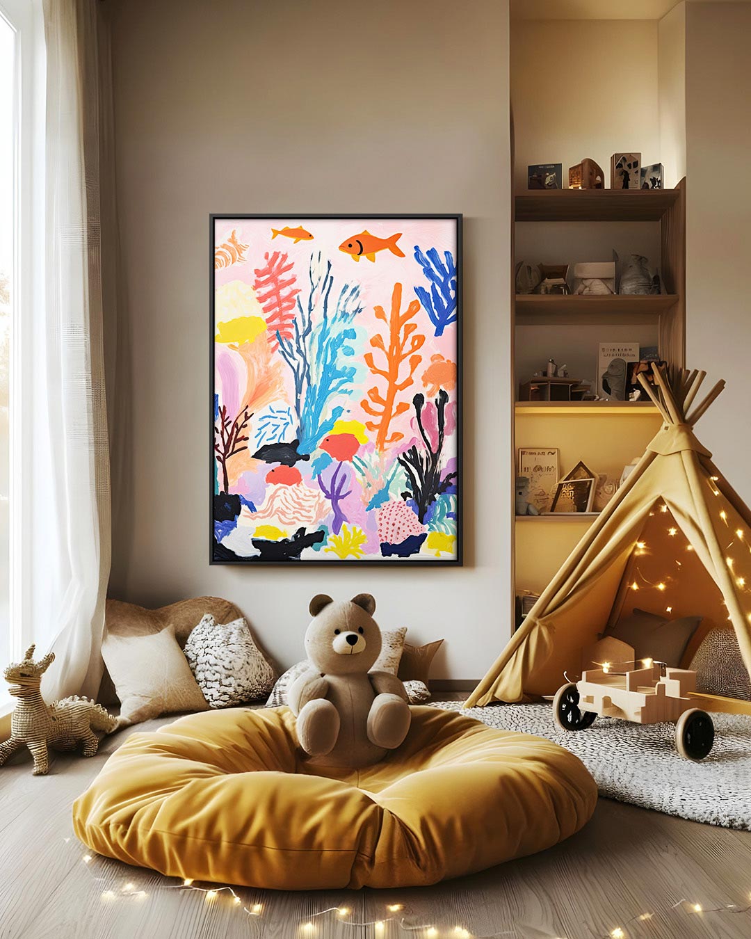 Vrolijke onderwaterwereld Kunstwerk