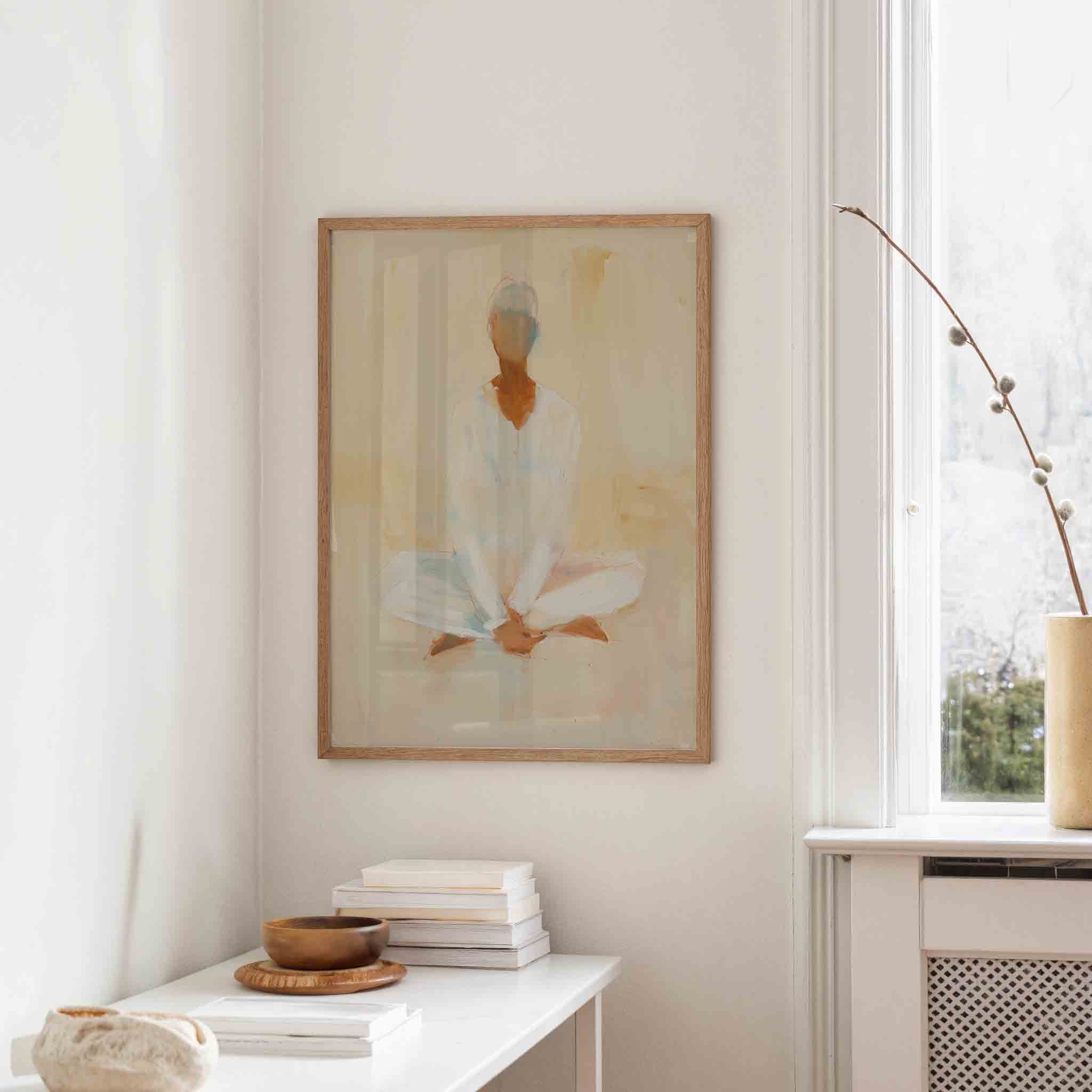 Zittende figuur Poster