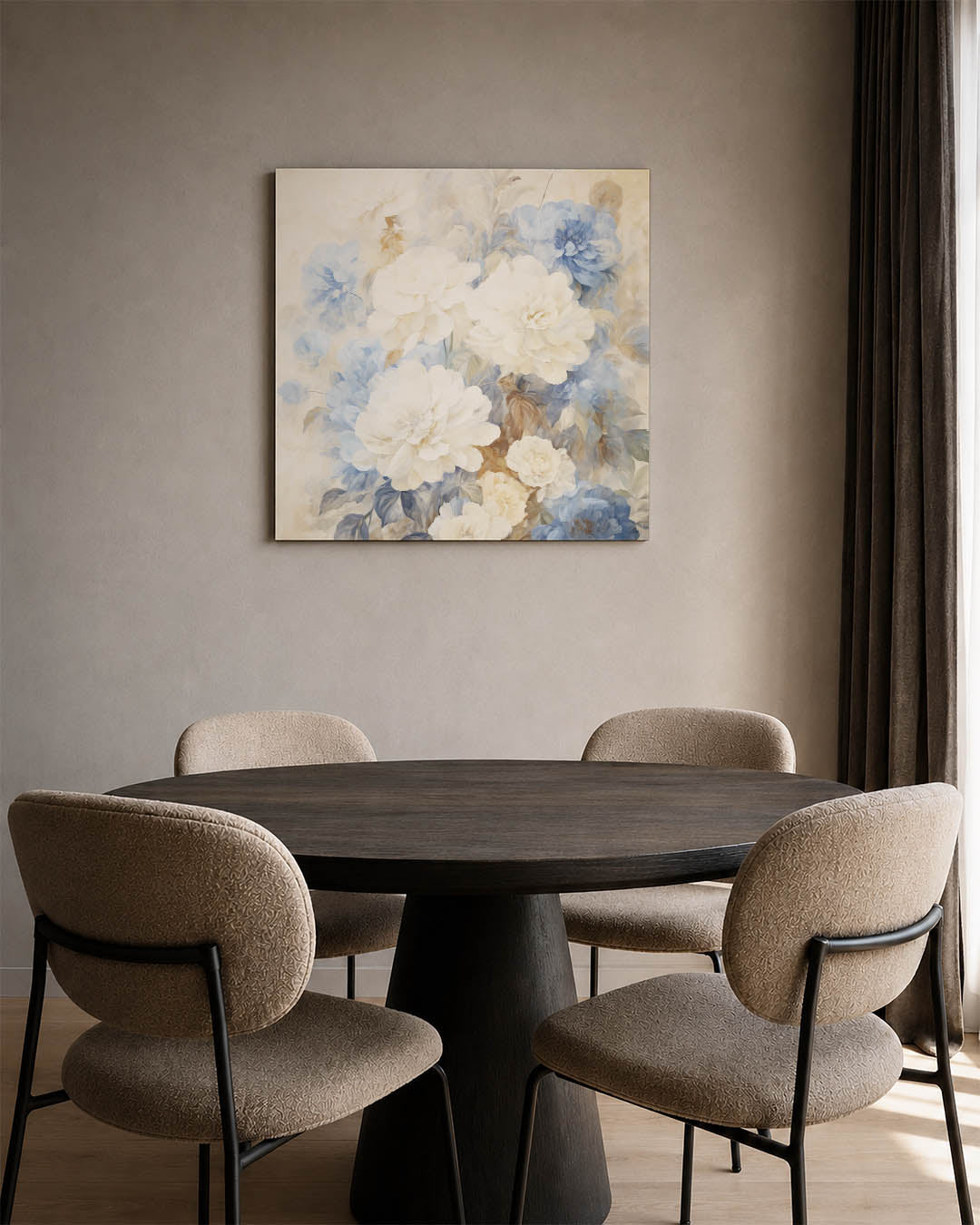 Bloemen in zachte tinten Kunstwerk