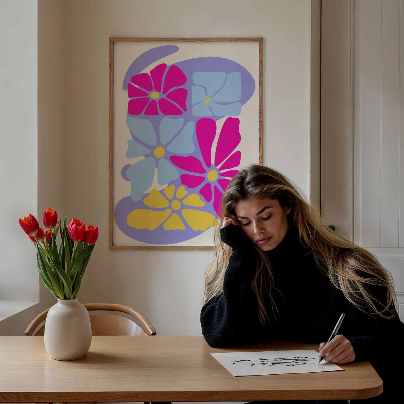 Vrolijke Bloemenpracht Poster-WallArtistic