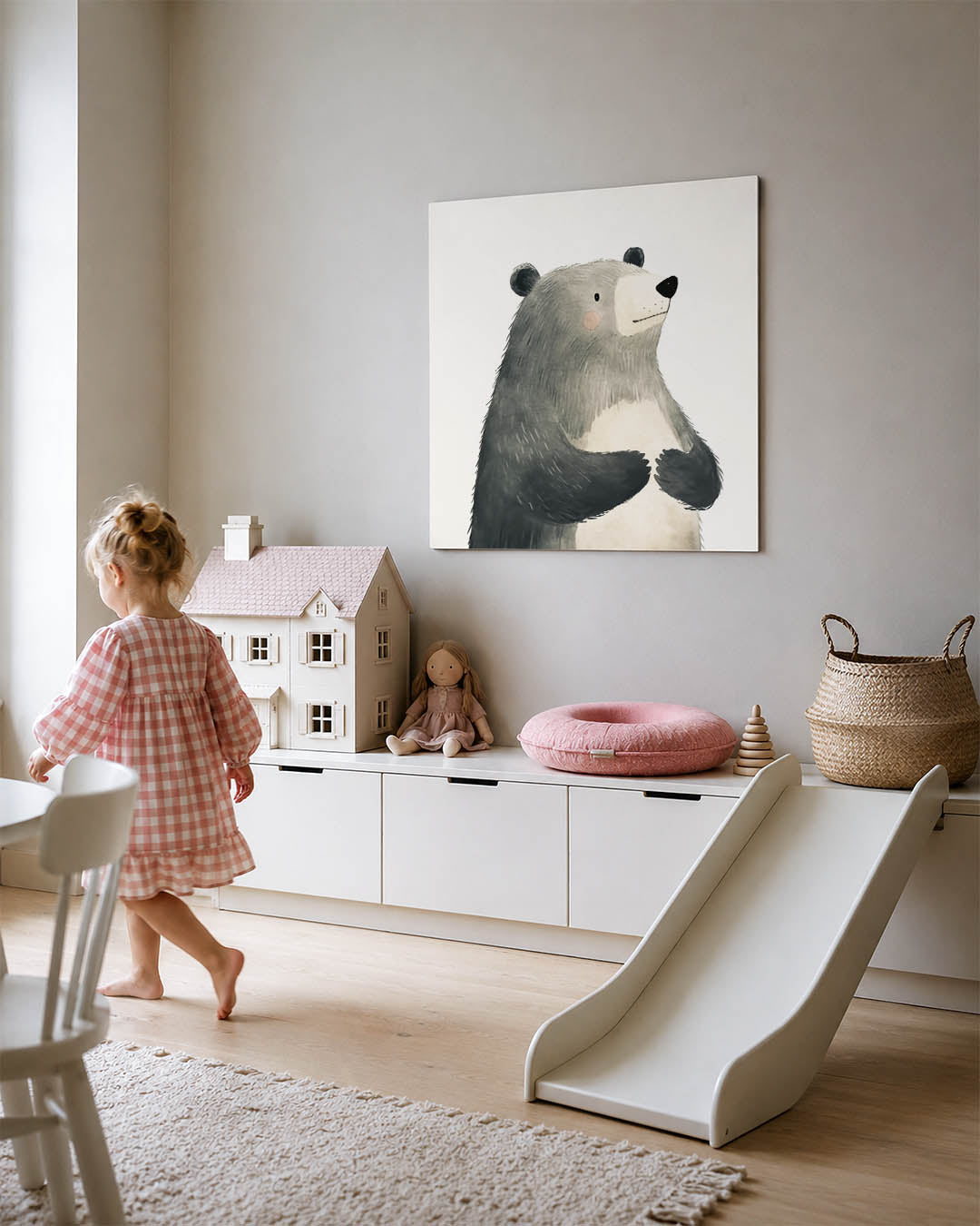 Vriendelijke beer illustratie Kunstwerk