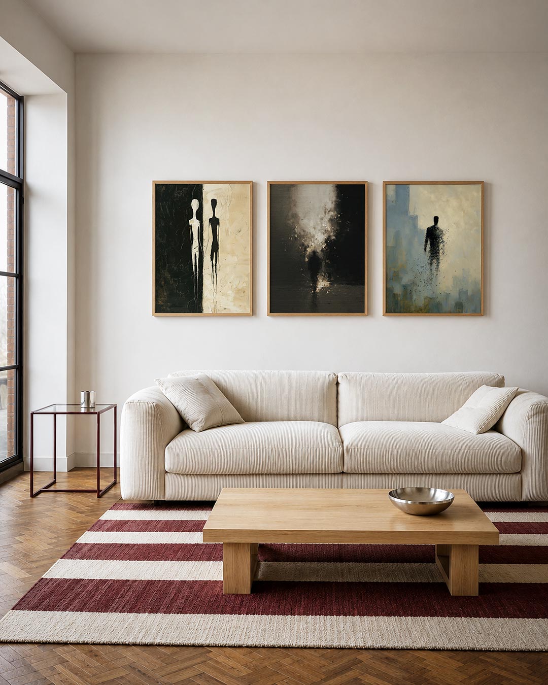 Tegenovergestelde silhouetten Posterset
