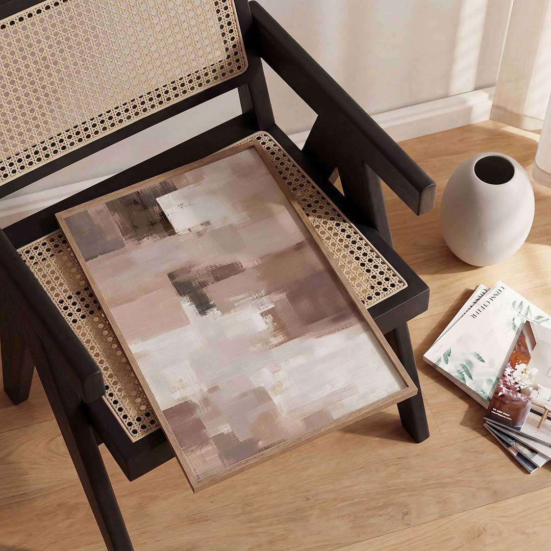 Abstracte beige vlakken Poster