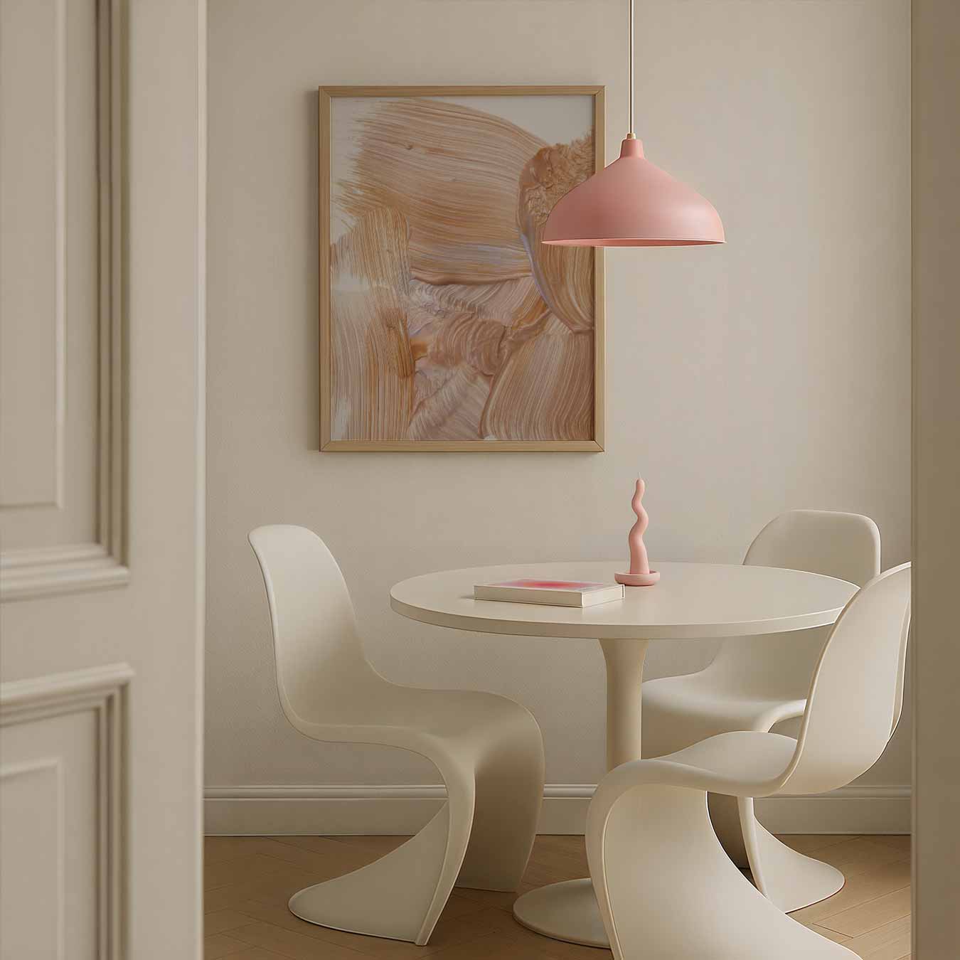 Zachte Aardetinten Abstracte Kunstposter-WallArtistic