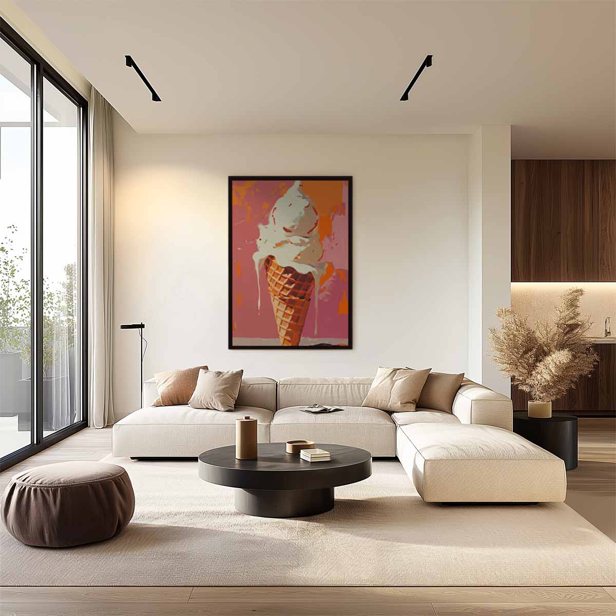 Smeltend IJsje Kunstwerk Kunstwerk-canvas-dibond-plexiglas-wanddecoratie-WallArtistic