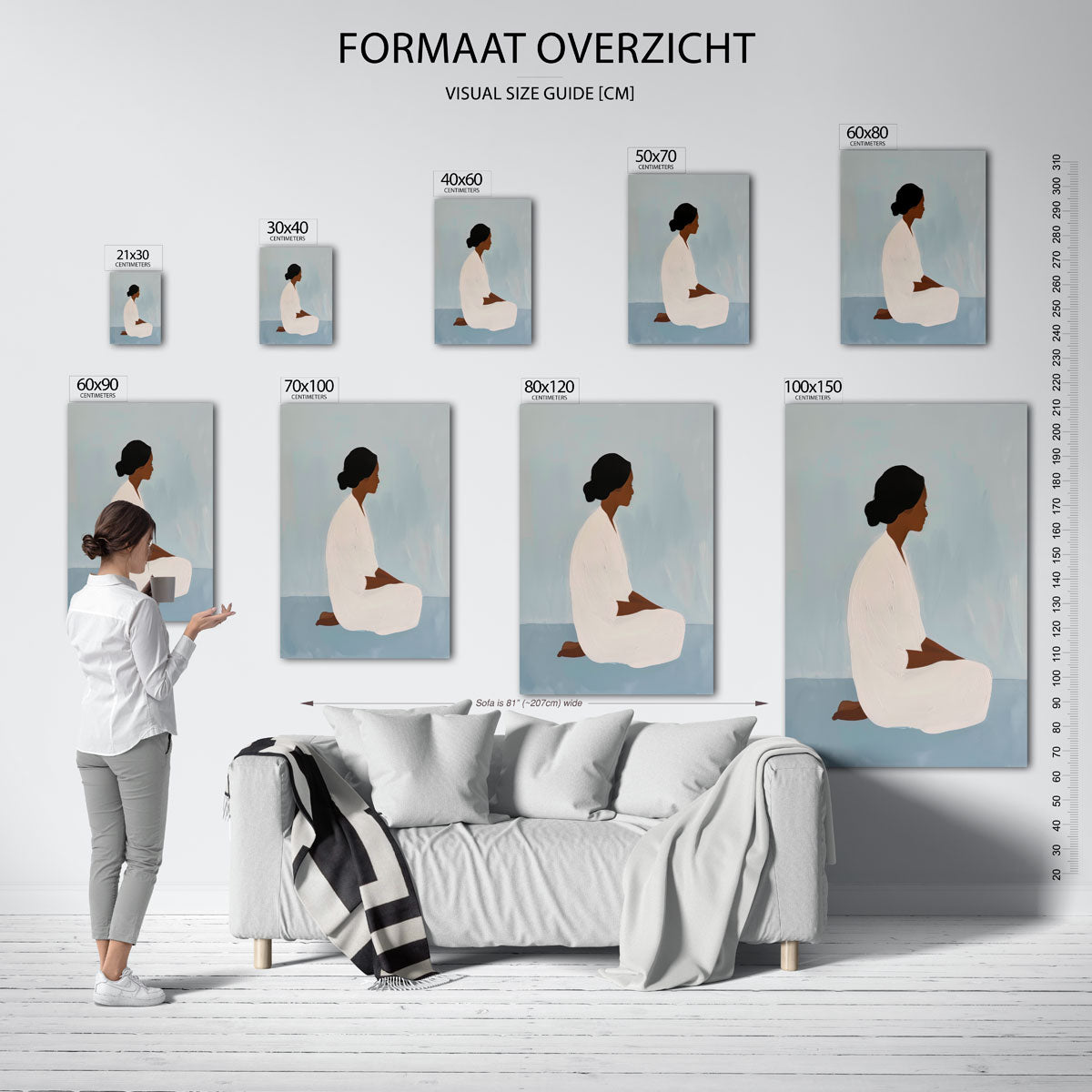 Zittende figuur Poster
