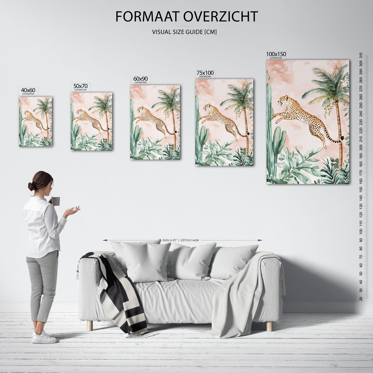 Springende luipaard Kunstwerk