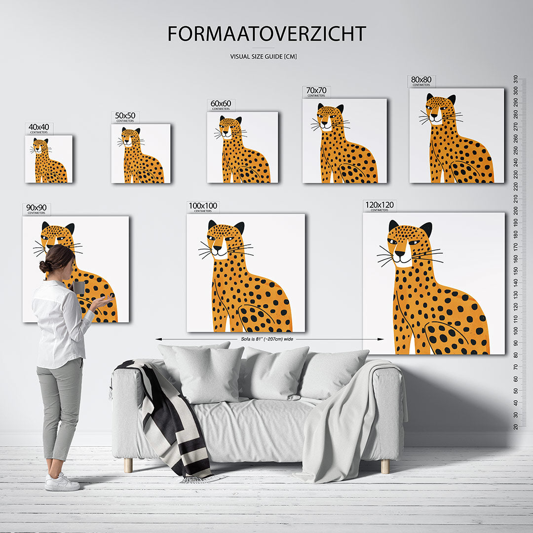 Gestileerde luipaard illustratie Kunstwerk