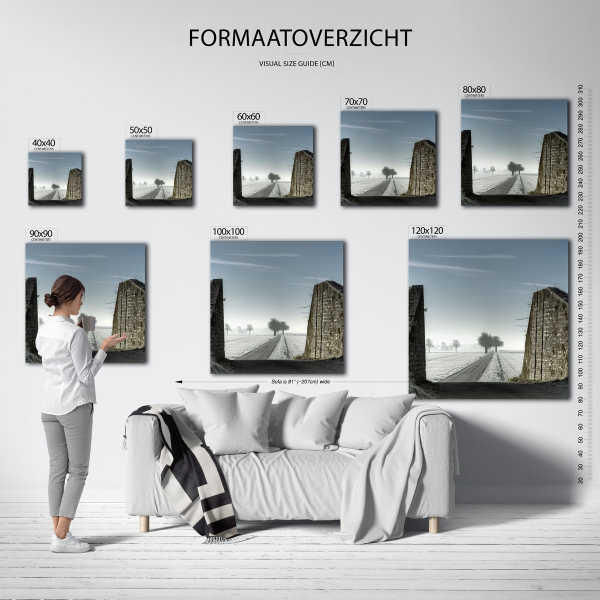Landschap met weg Poster