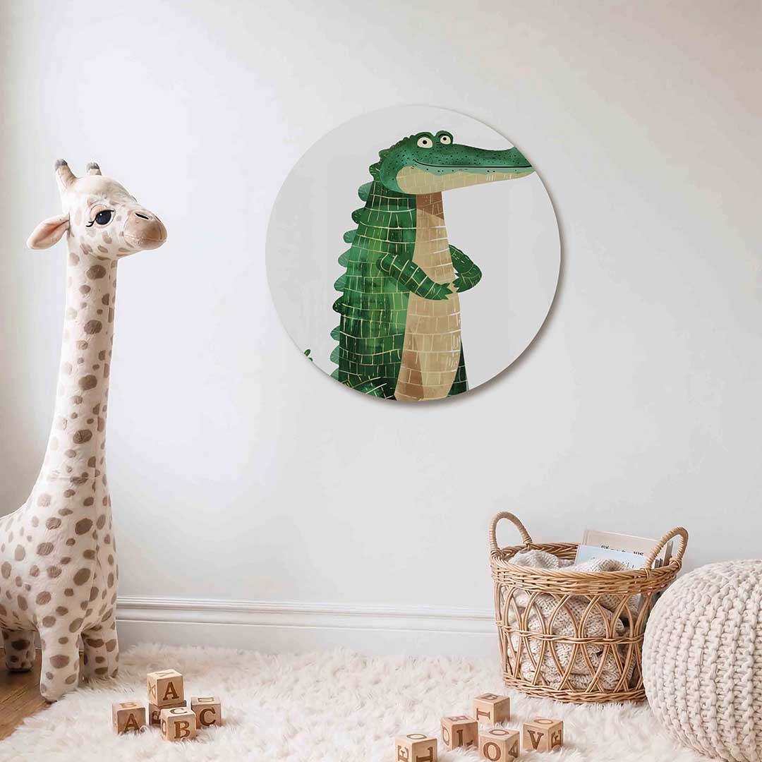 Groene krokodil Muurcirkel