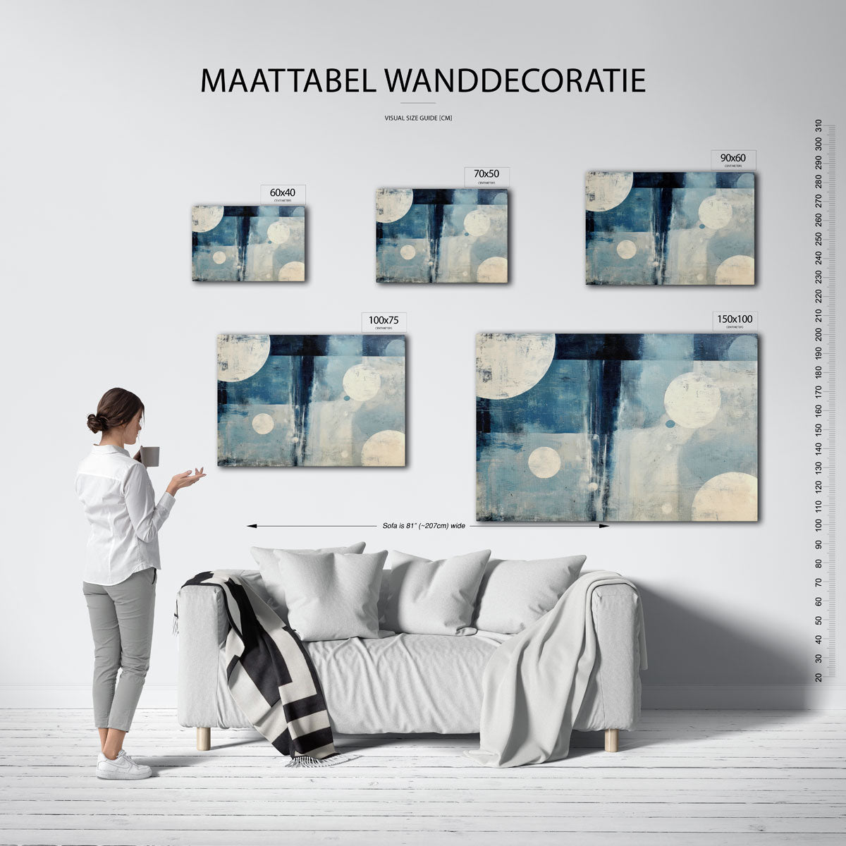 Geometrische vormen compositie Kunstwerk