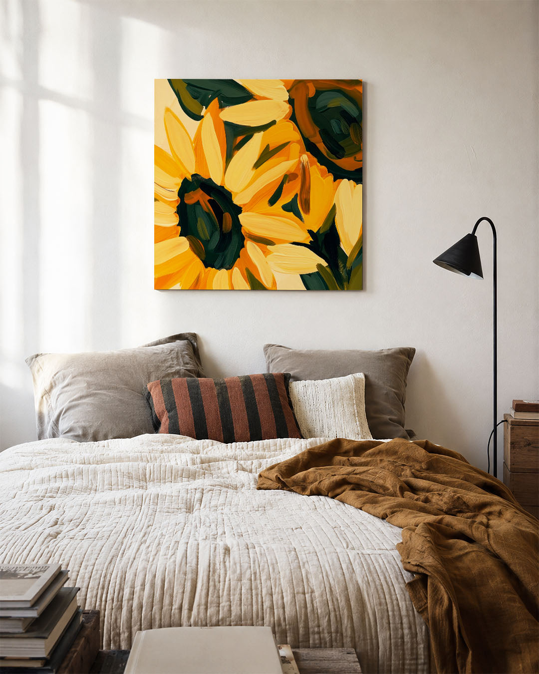 Expressieve bloemen Kunstwerk