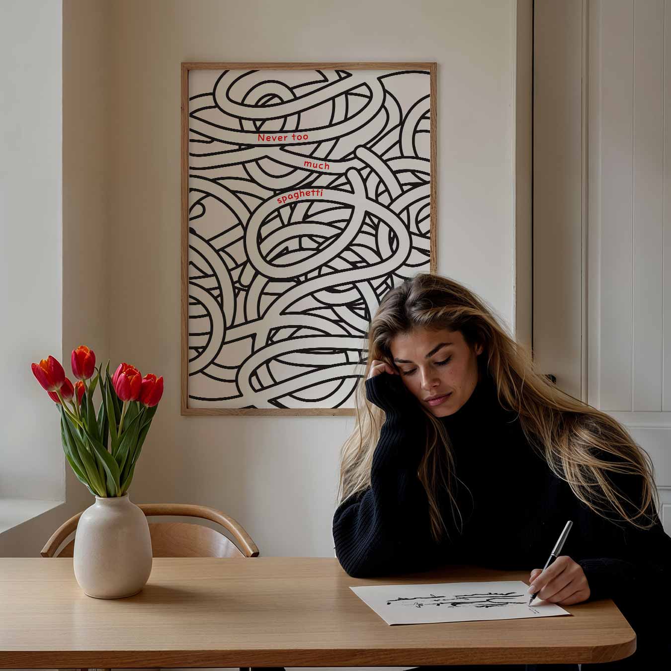 Spaghetti Vibes Poster-WallArtistic