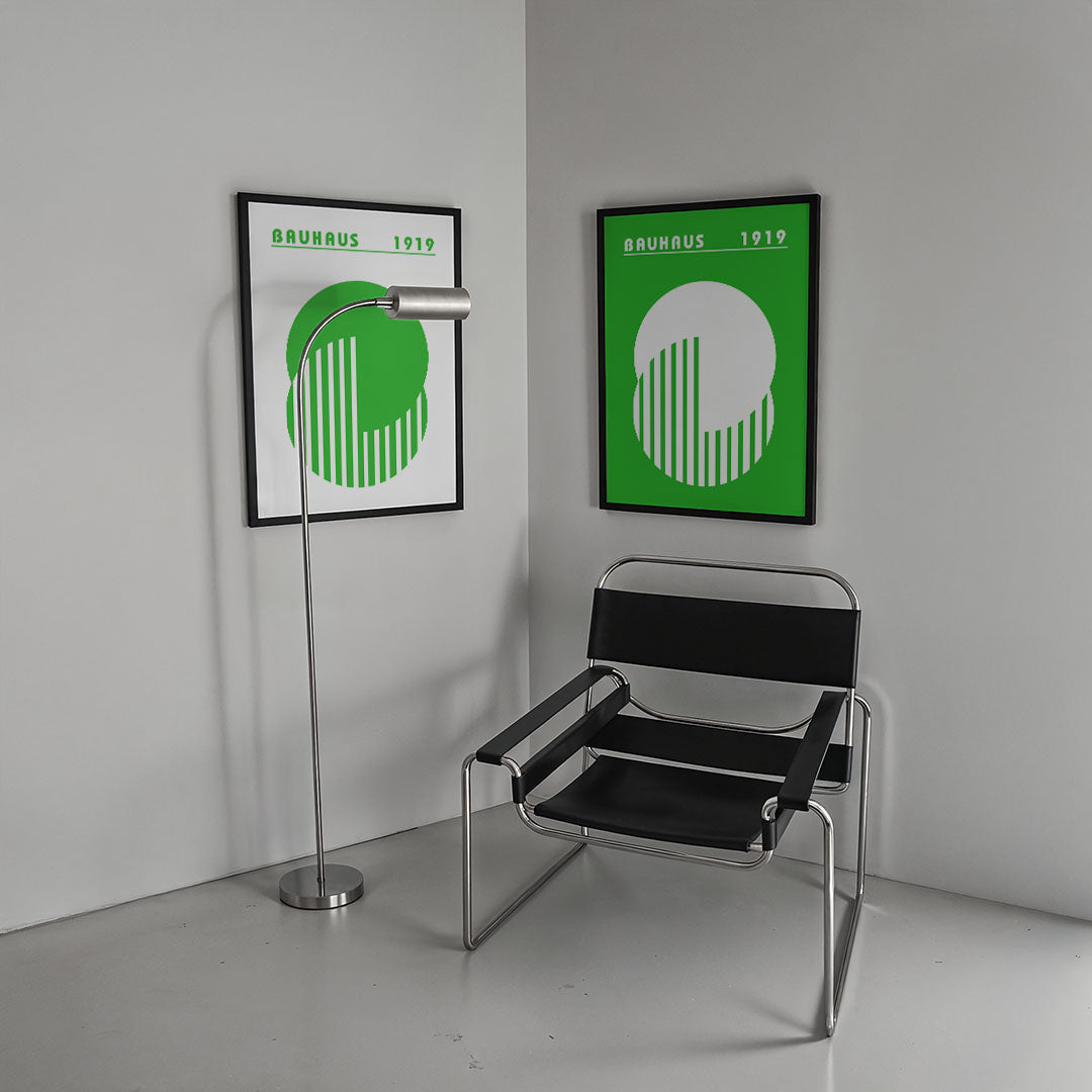 Groene cirkelstructuur Posterset
