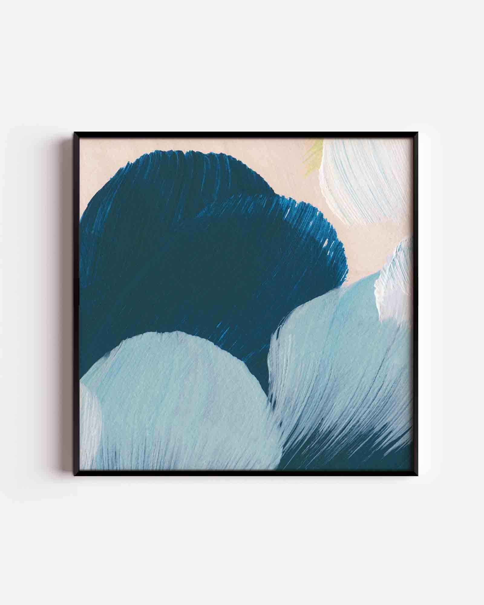 Abstracte penseelstreken Poster