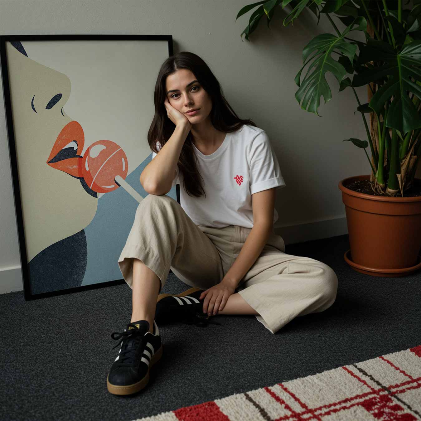 Verleidelijke Lollipop Kunstposter-WallArtistic