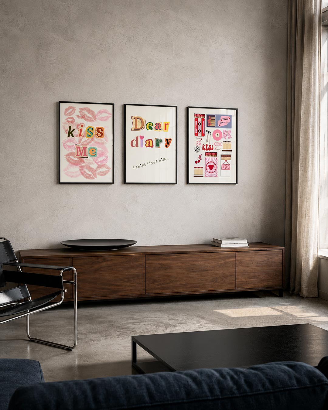 Lippen en letters Posterset
