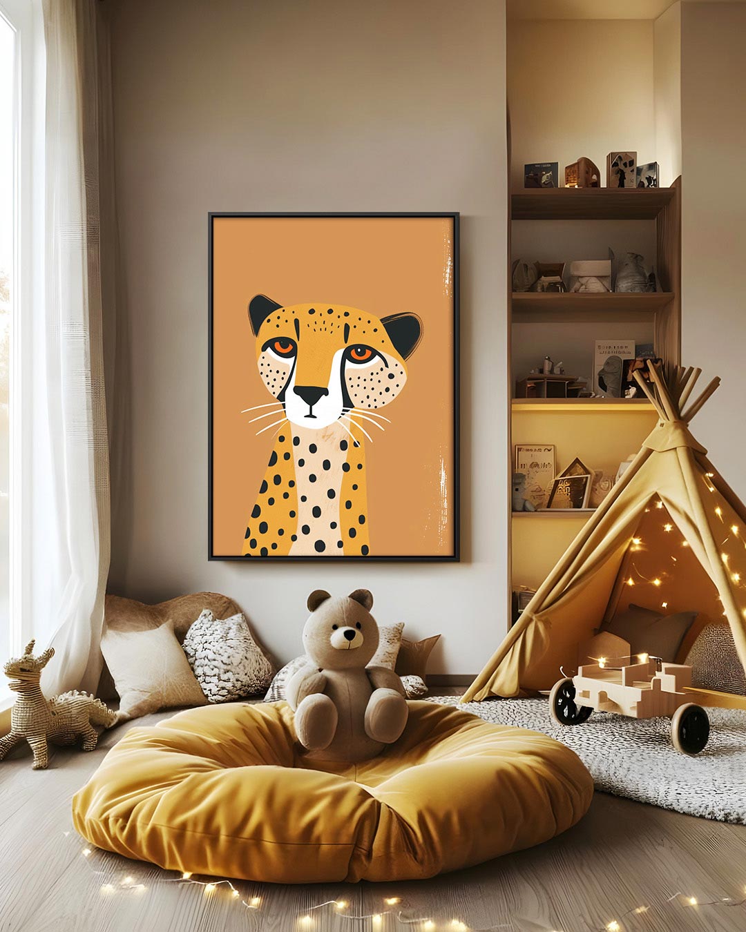 Gestileerde luipaard Kunstwerk