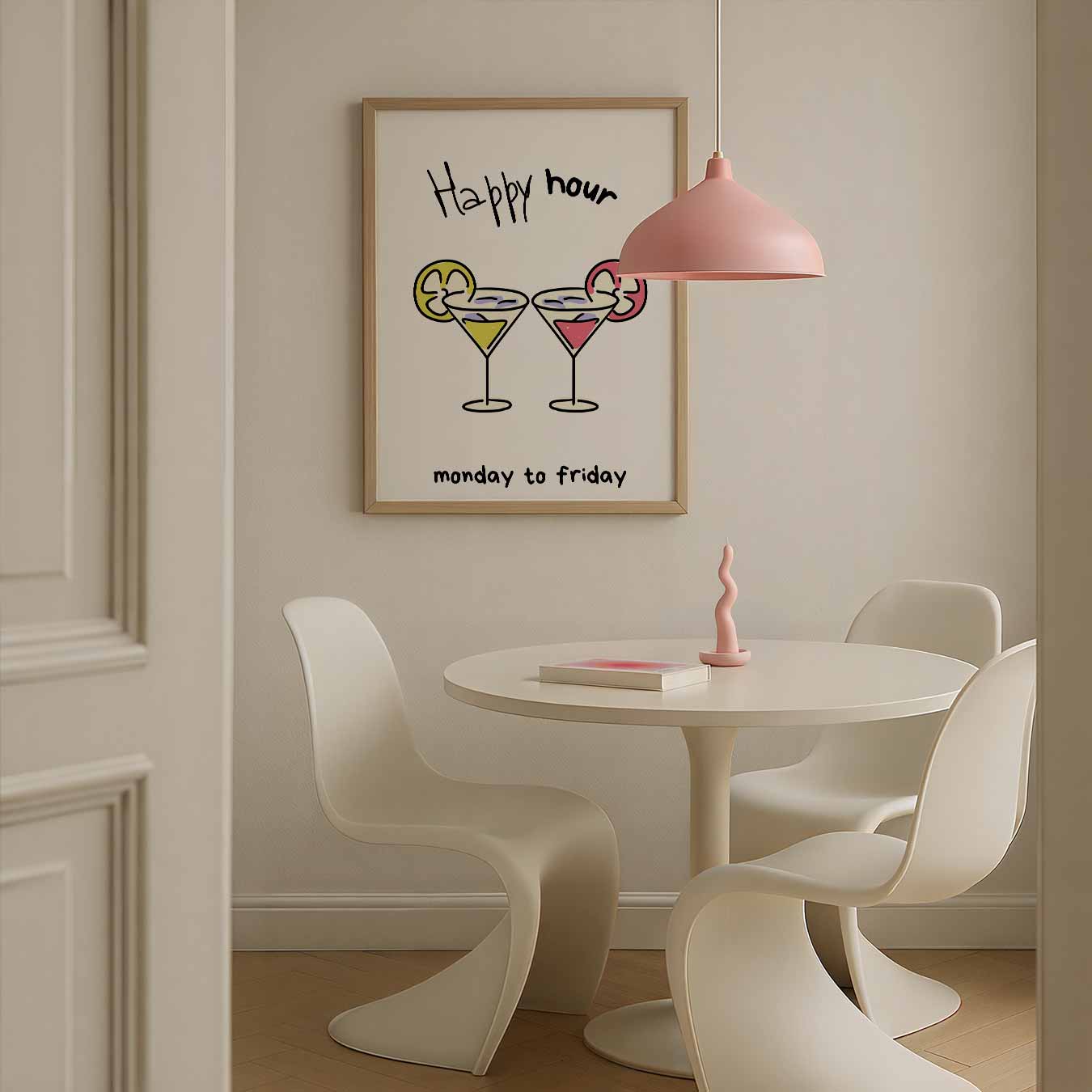 Happy Hour Cocktail Poster-WallArtistic