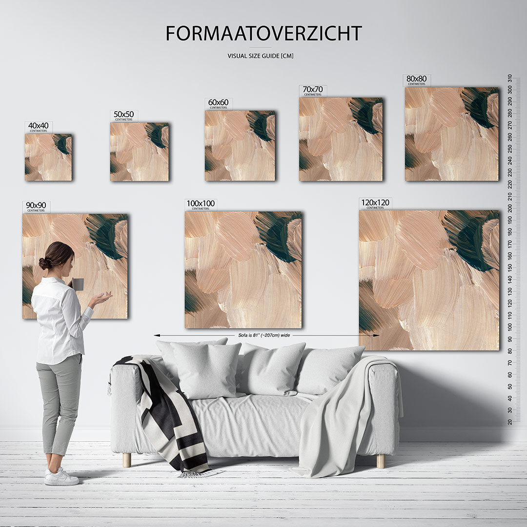 Organische penseelstreken Kunstwerk