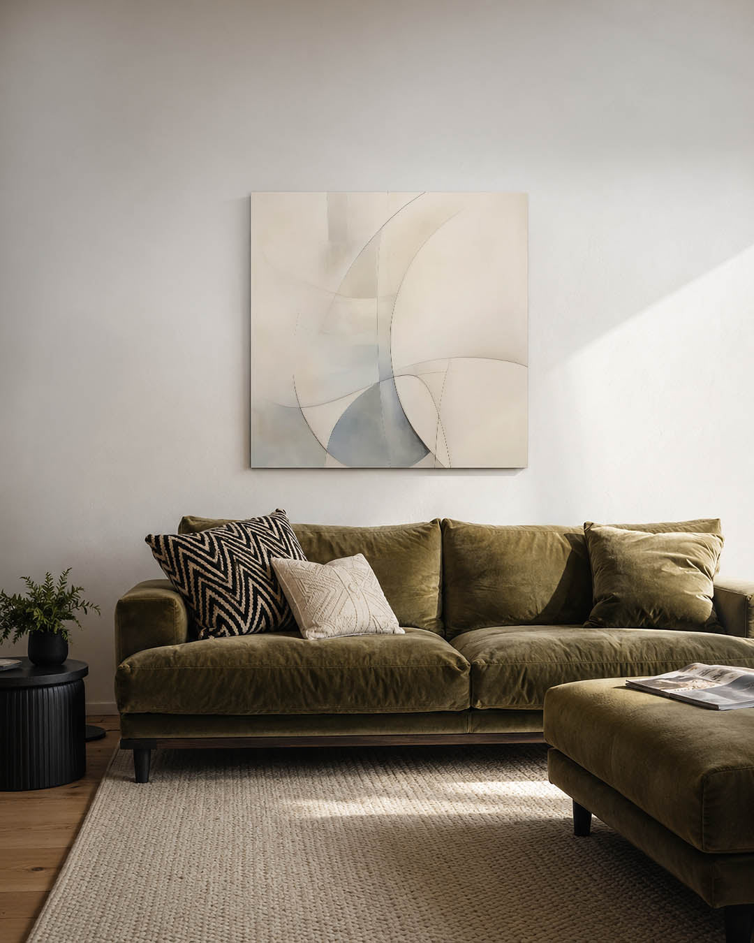 Zachte lijnen compositie Kunstwerk