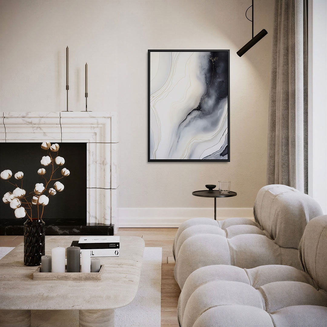 Golvende lijnen compositie Kunstwerk