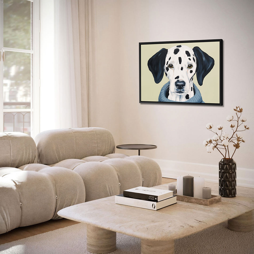 Hond in trui Kunstwerk