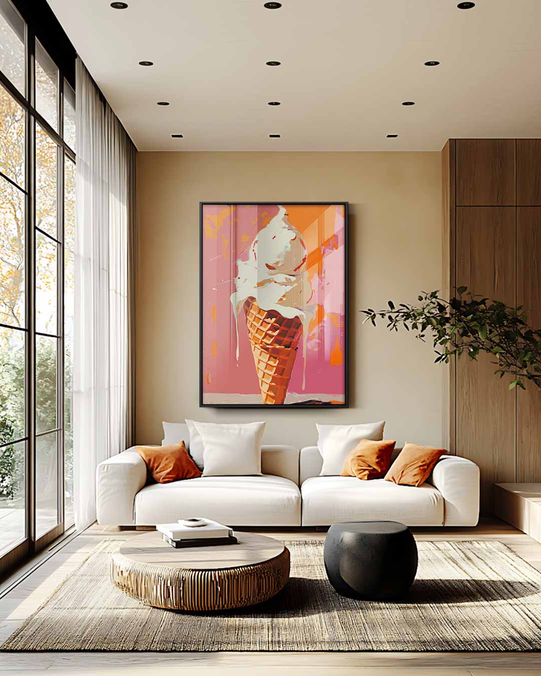 Smeltend IJsje Kunstwerk Kunstwerk-canvas-dibond-plexiglas-wanddecoratie-WallArtistic