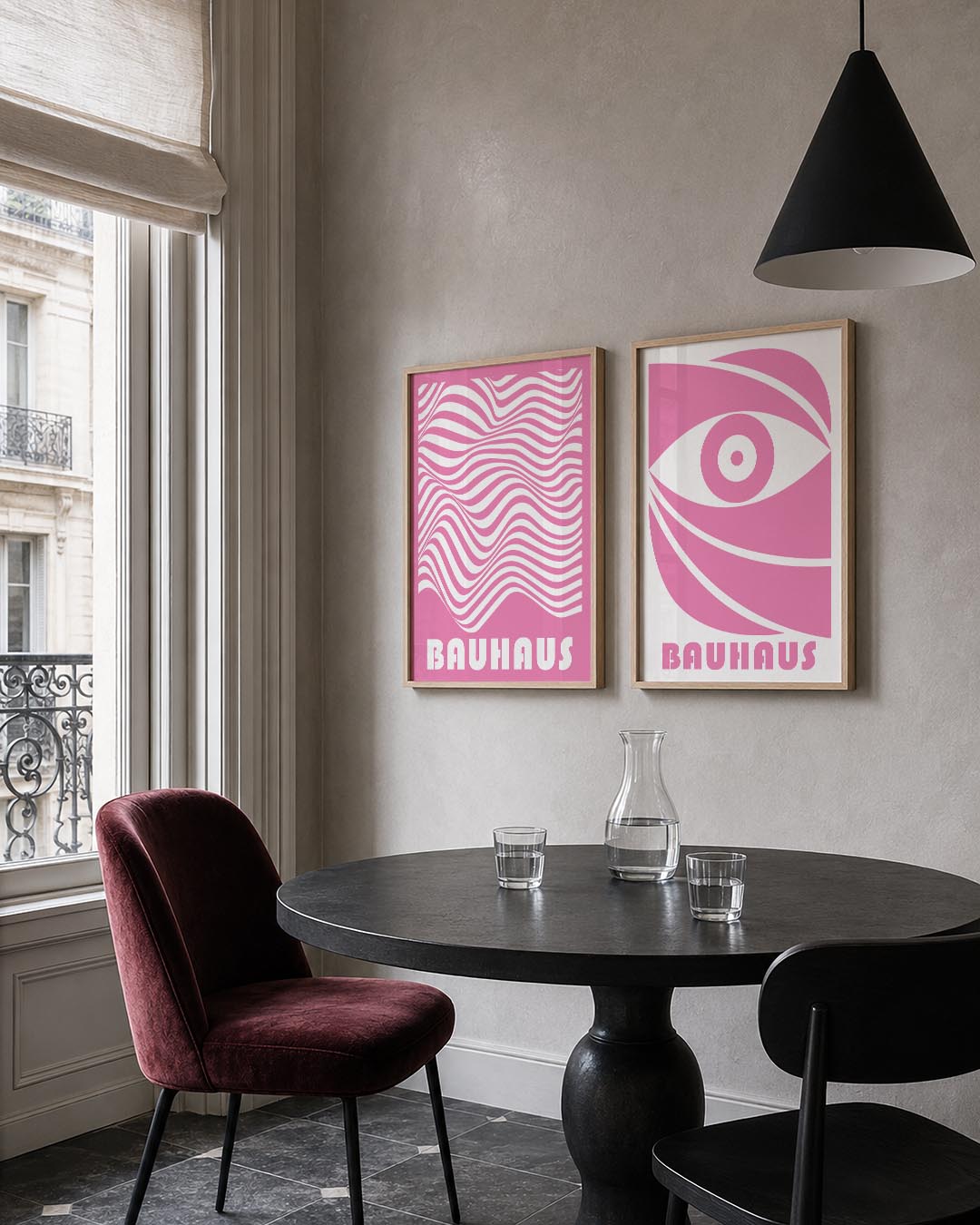 Golvend lijnenspel Posterset