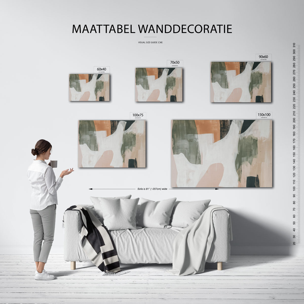 Organische vormen compositie Kunstwerk