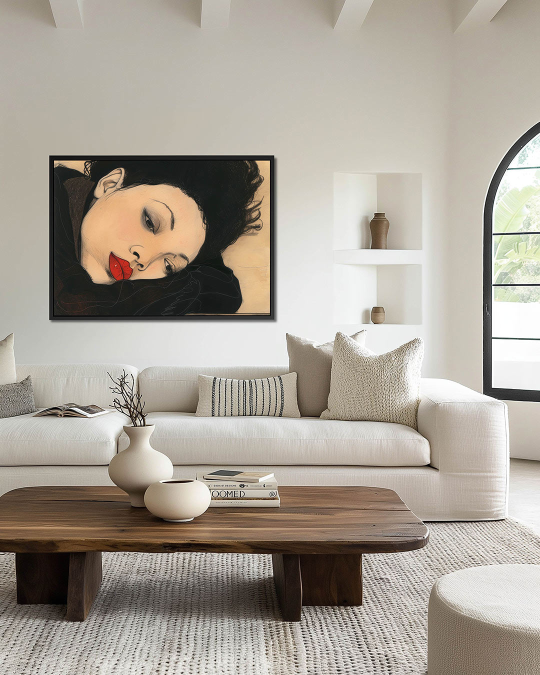 Dromerige portretstudie Kunstwerk