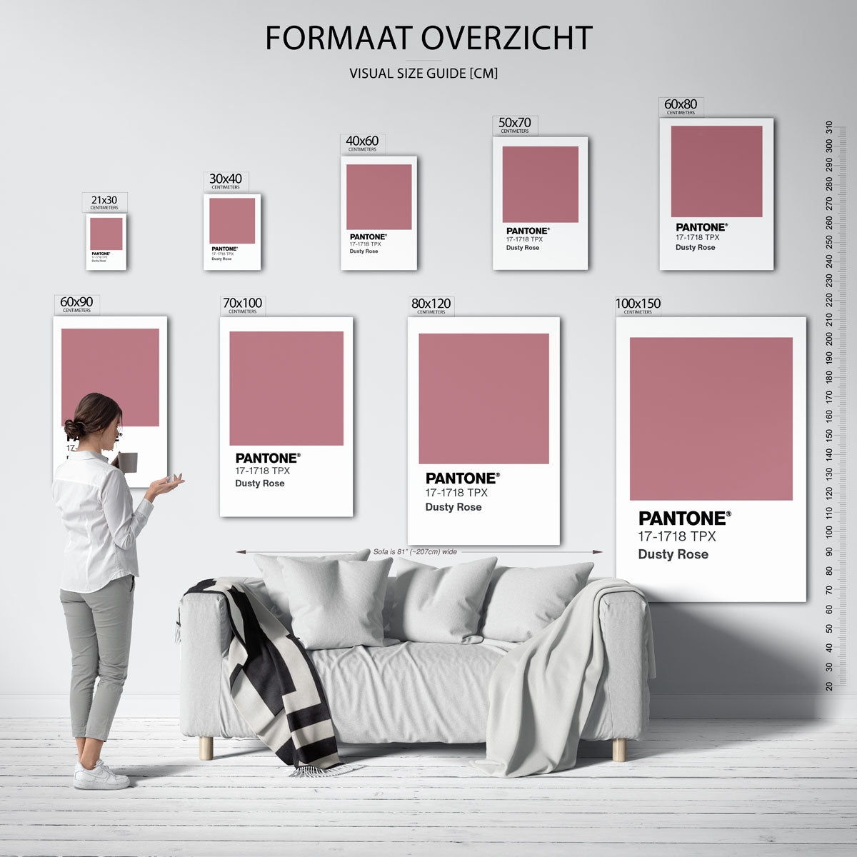 Dusty rose kleur Poster