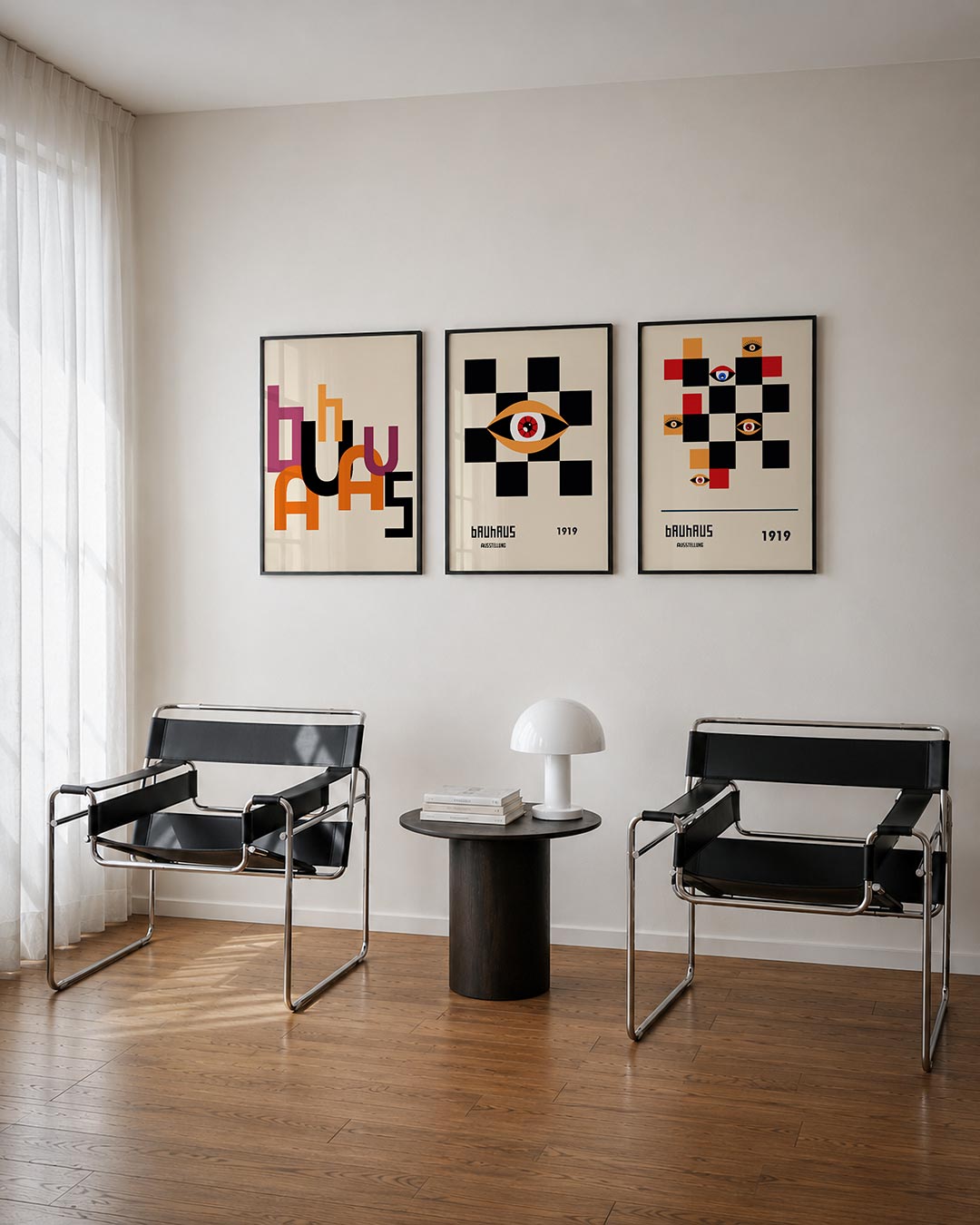 Kleurrijke lettervormen Posterset