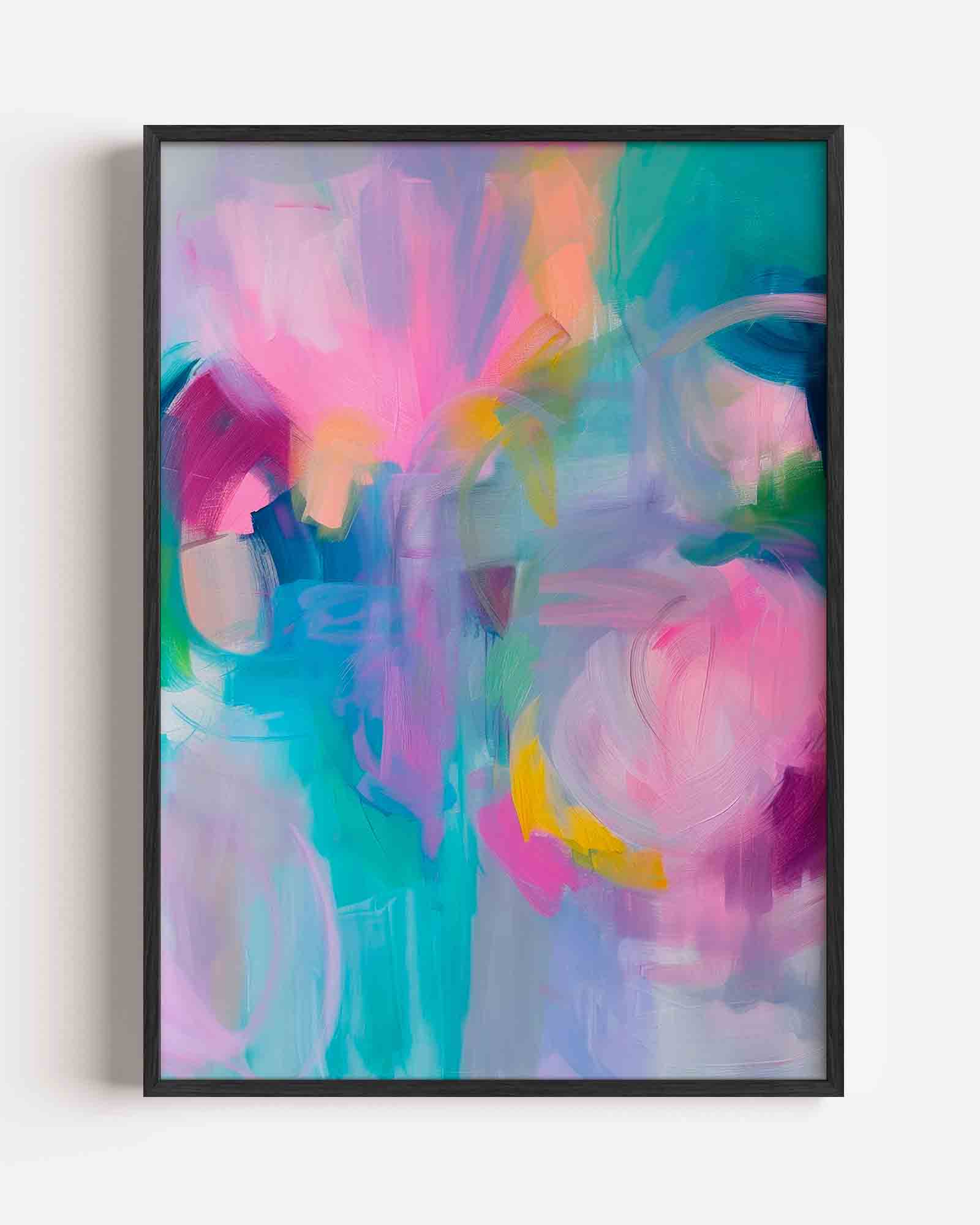 Abstracte kleurenexplosie Poster