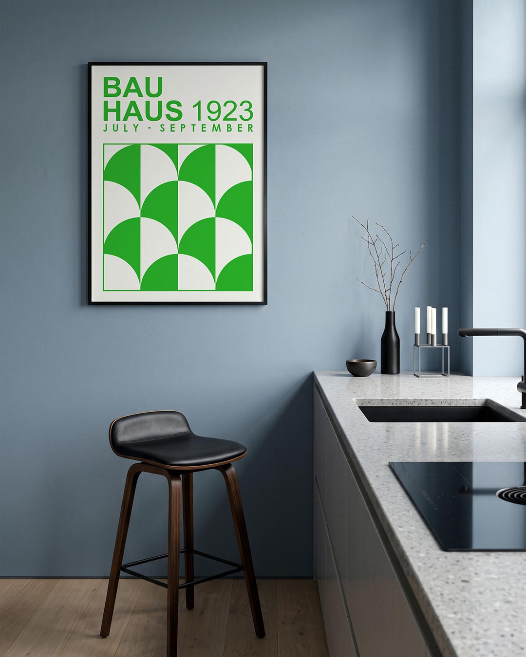 Groene boogpatronen Poster