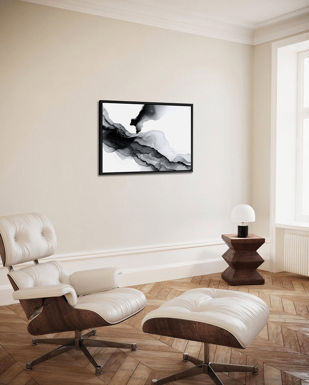 Vloeiende lijnen compositie Kunstwerk