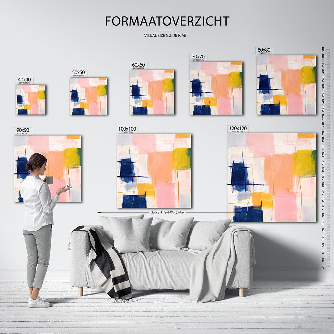 Kleurrijke vlakken Kunstwerk