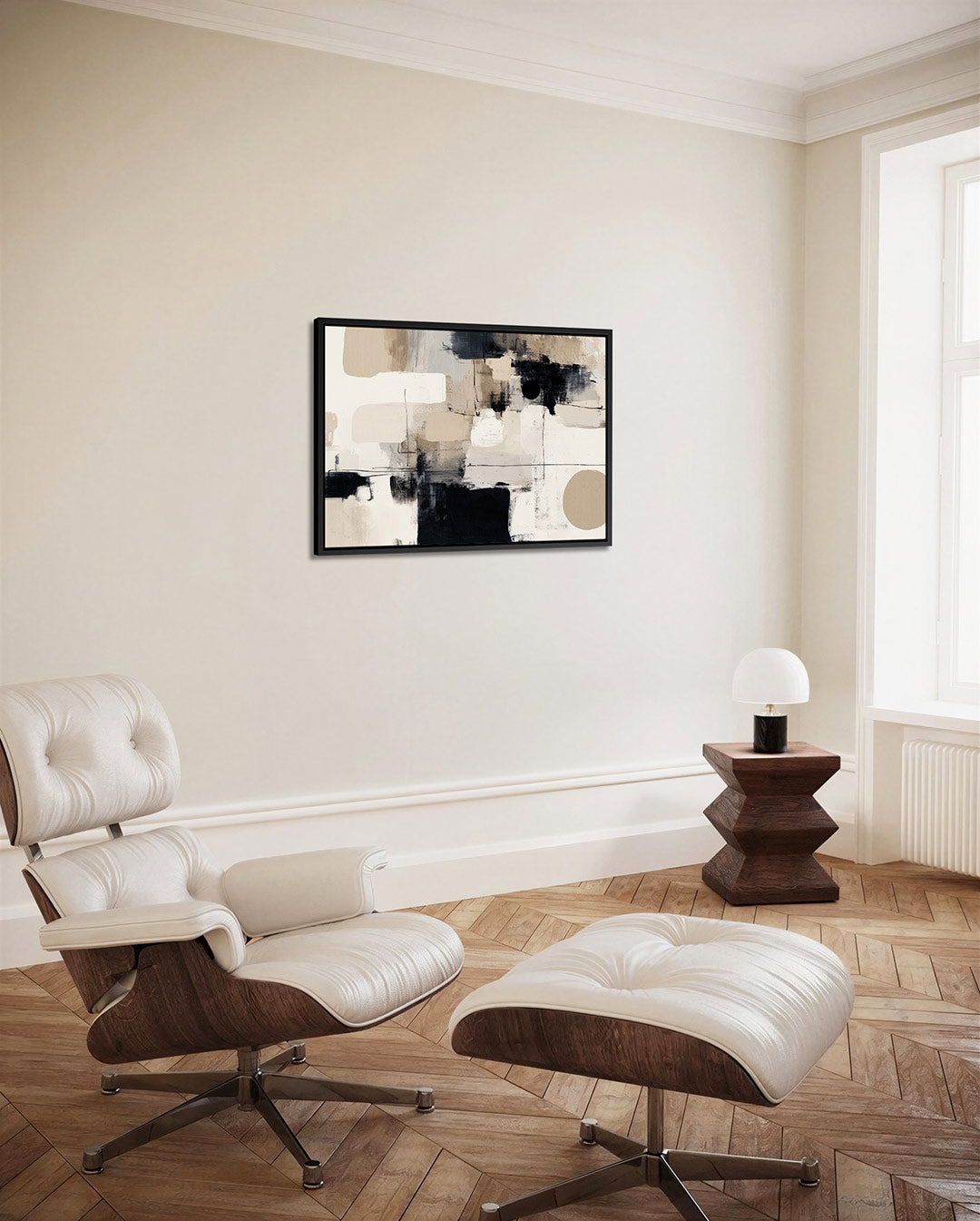 Geometrische vormen compositie Kunstwerk