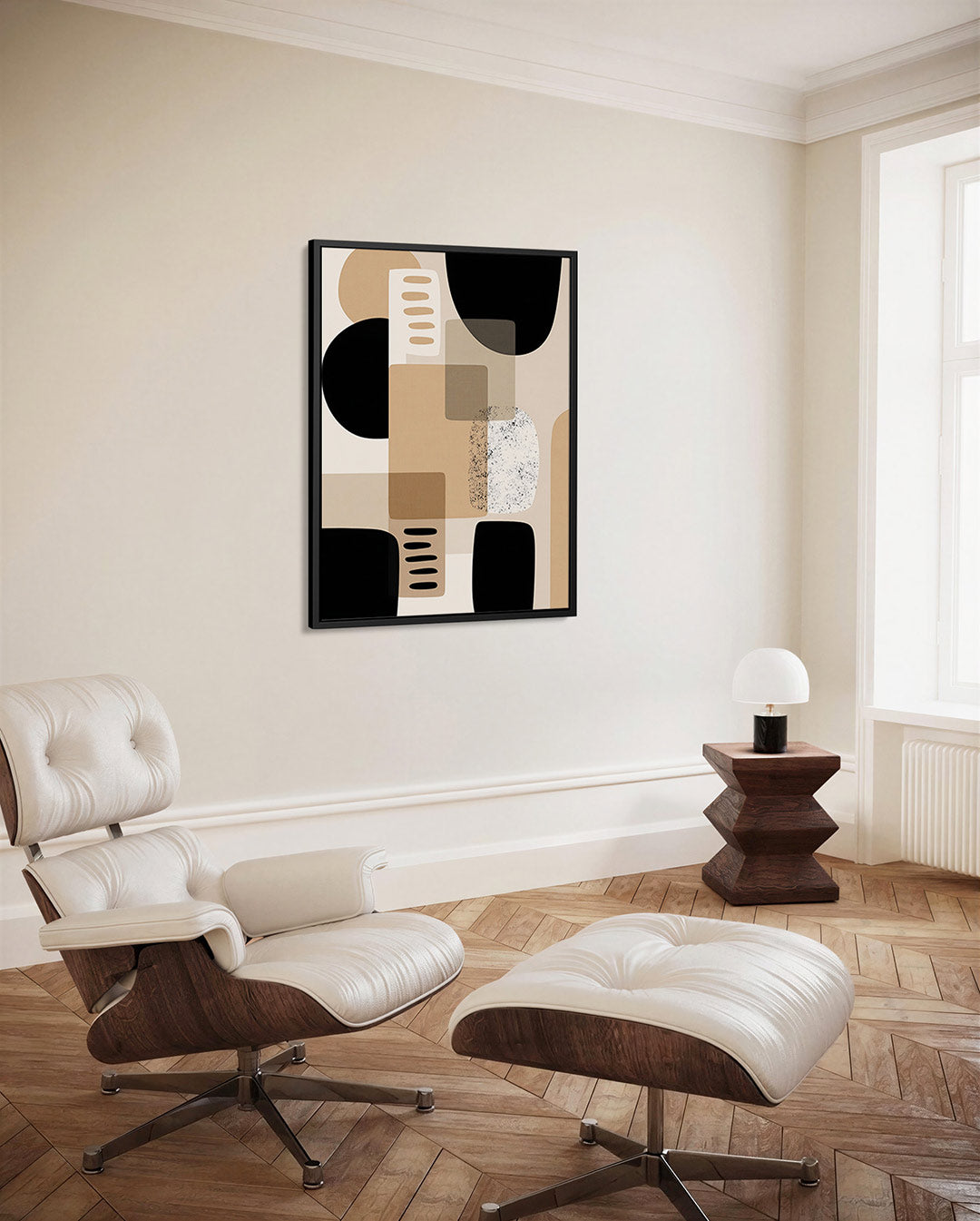Geometrische vormen compositie Kunstwerk