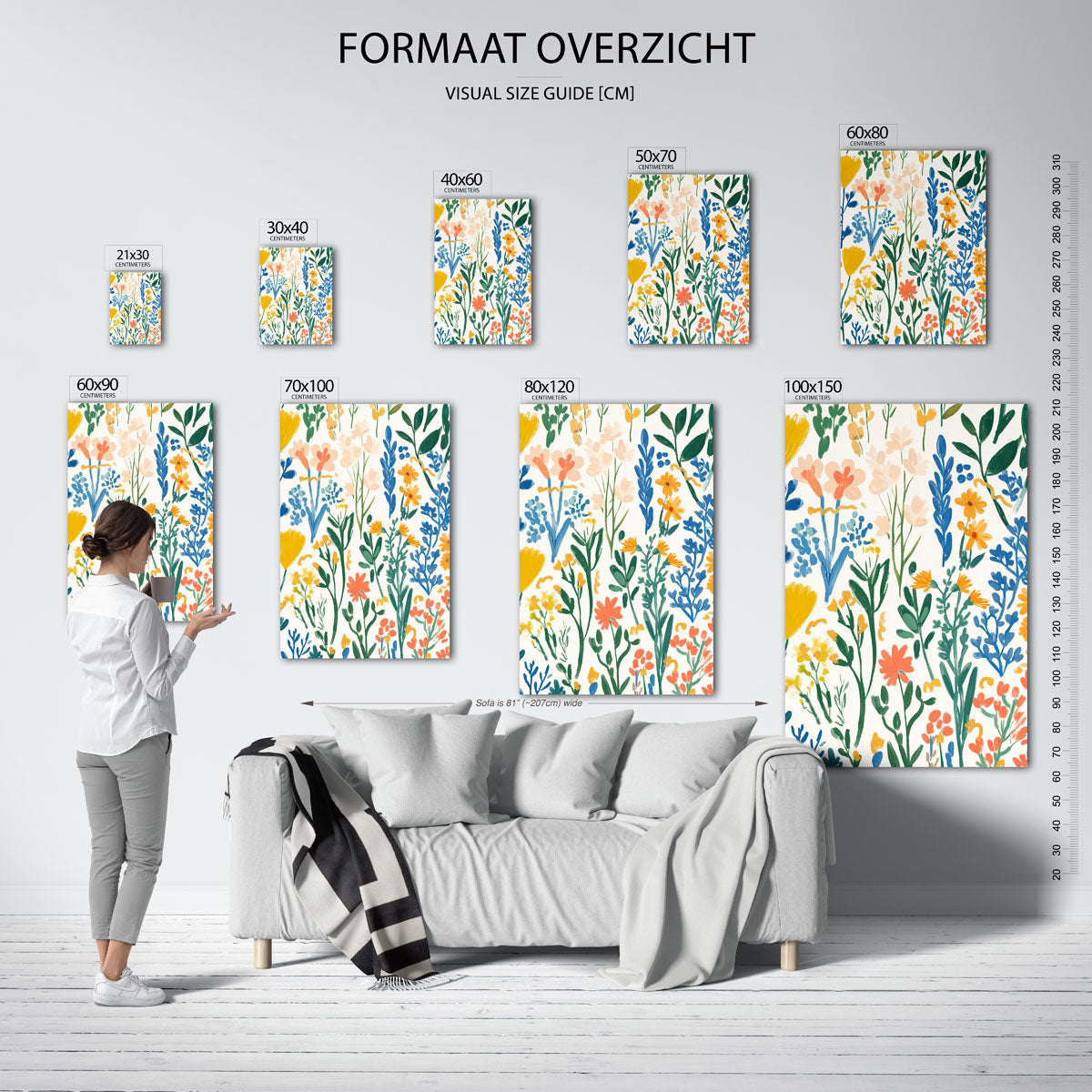 Bloemen en bladeren Poster