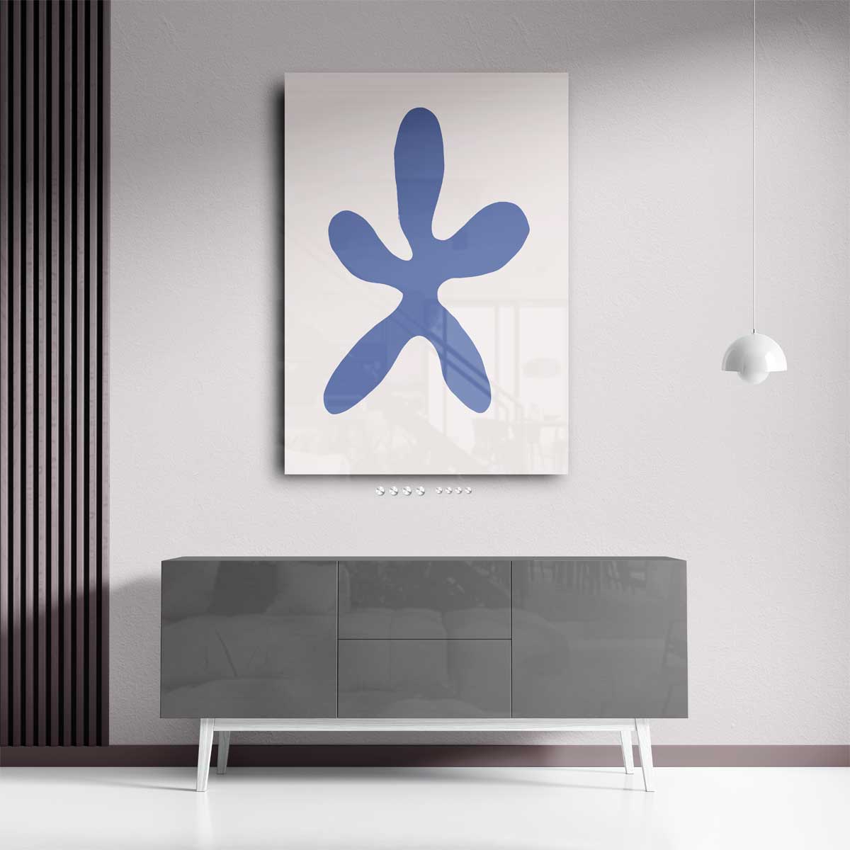 Bloemige Vormen Abstractie Kunstwerk-canvas-dibond-plexiglas-wanddecoratie-WallArtistic