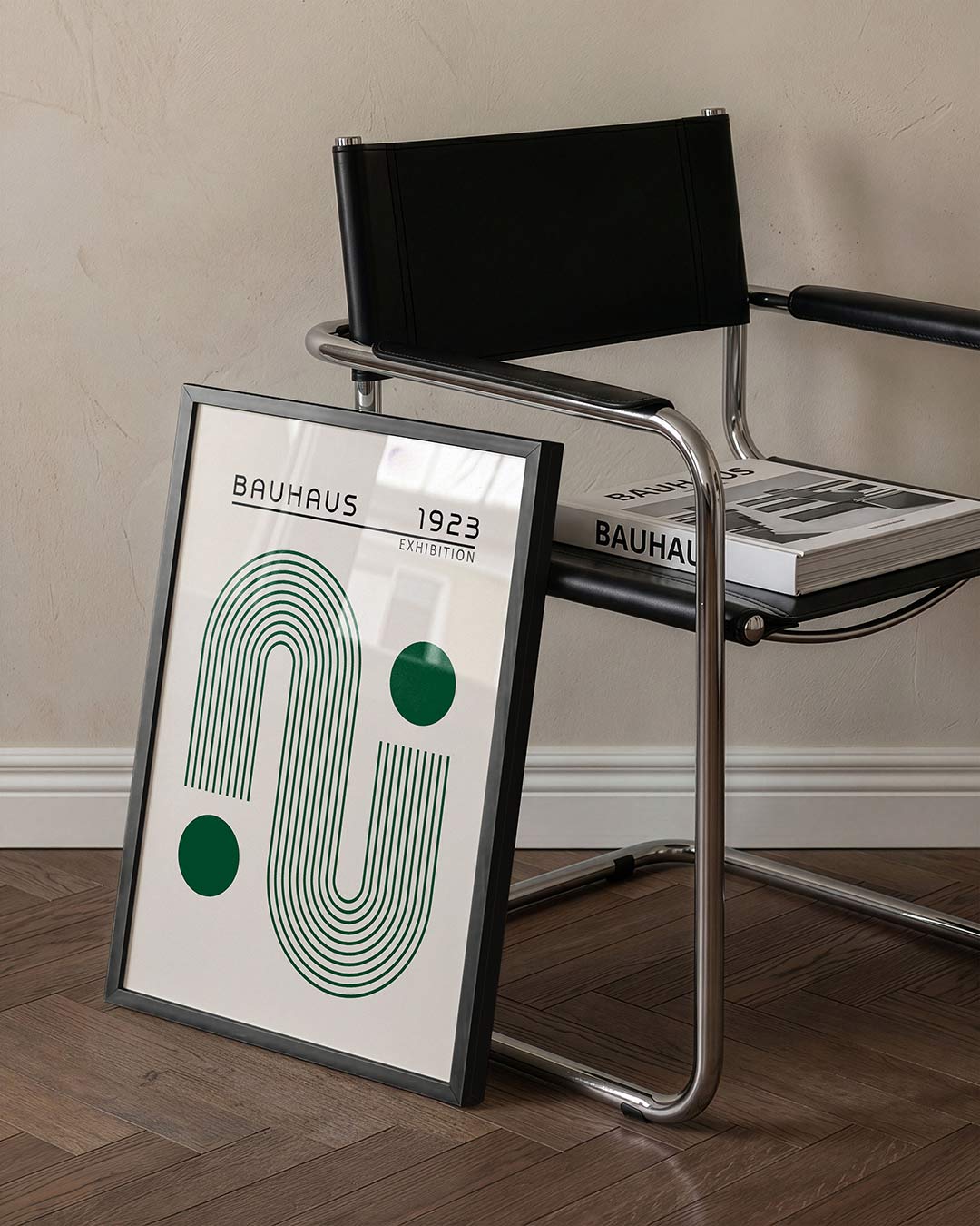 Lijnen en cirkel Poster
